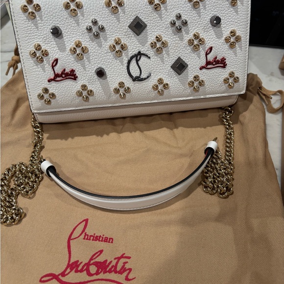 Christian Louboutin White Studded Women's Bag - Picture 3 of 8